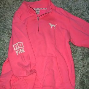 PINK half zip pullover